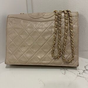 Chanel Lambskin Cream Shoulder Bag